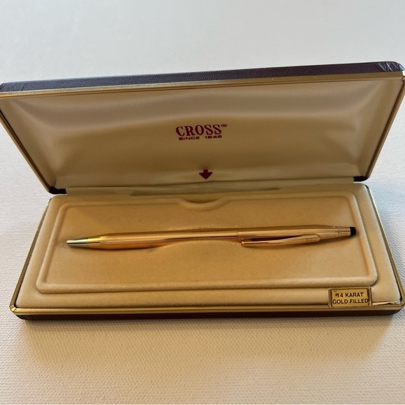 In Box Cross Ballpoint Pen 14KT‎ Gold Mint Condition (C4) Engraved "Terry" - Picture 2 of 6
